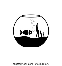 aquarium icon. Fish bowl icon sign vector,Symbol, logo illustration for web and mobile.