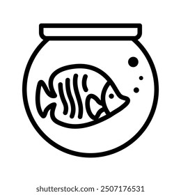 Aquarium icon. Fishbowl icon. Icon about hobbies