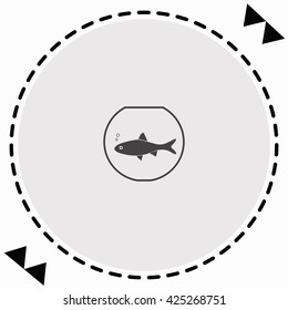 Aquarium icon Flat Design. Isolated Illustration.
