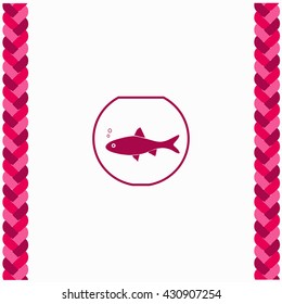 Aquarium icon Flat Design. Isolated Illustration.