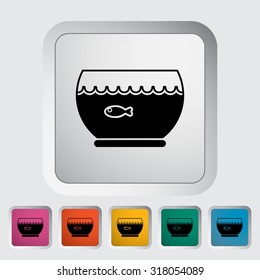 Aquarium icon. Flat vector related icon for web and mobile applications. It can be used as - logo, pictogram, icon, infographic element. Vector Illustration.