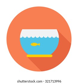 Aquarium icon. Flat vector related icon for web and mobile applications. It can be used as - logo, pictogram, icon, infographic element. Vector Illustration.