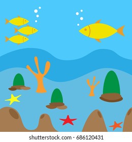 Aquarium icon. Graphic template. Vector illustration