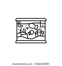 aquarium icon. home appliance icon line style. perfect use for logo, presentation, website, and more. modern icon design outline style