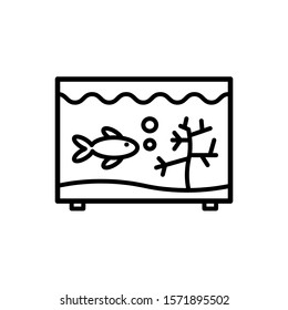 Aquarium icon, illustration design template
