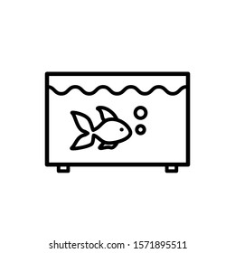 aquarium icon, illustrattion design template