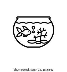 aquarium icon, illustrattion design template