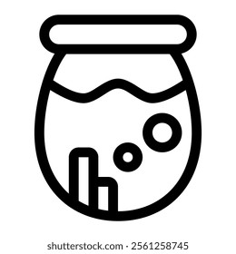 Aquarium icon with simple and line style