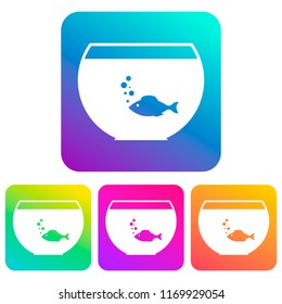 Aquarium icon in a square with a gradient.