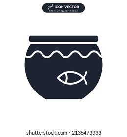 aquarium icon symbol template for graphic and web design collection logo vector illustration