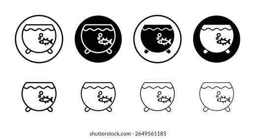 Símbolo de ilustração simples plano fino ícone do aquário