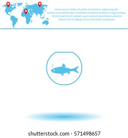 Aquarium  icon. Vector design. 