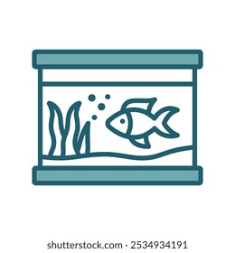 aquarium icon vector design template simple and clean