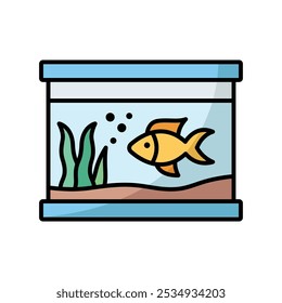 aquarium icon vector design template simple and clean