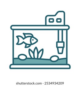 aquarium icon vector design template simple and clean