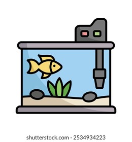 aquarium icon vector design template simple and clean