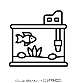 aquarium icon vector design template simple and clean