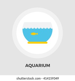 Aquarium Icon Vector. Flat icon isolated on the white background. Editable EPS file. Vector illustration.