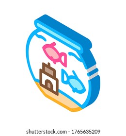 Aquarium Icon Vector. Isometric Aquarium sign. color isolated symbol illustration