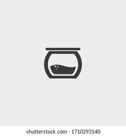 aquarium icon. aquarium vector on gray background