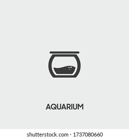 aquarium icon. aquarium vector on gray background