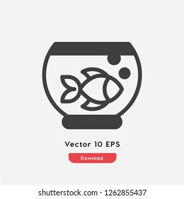 Aquarium icon vector. Aquarium symbol. Linear style sign for mobile concept and web design. Aquarium symbol illustration. Pixel vector graphics - Vector.
