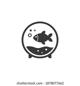 Icono de acuario para sitio web, aplicación, impresión, documento, diseño de afiches. Vector