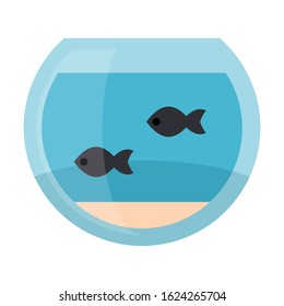 Aquarium isolated flat vector icon