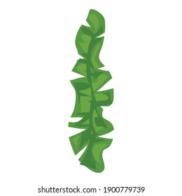 Aquarium leaf plant icon. Cartoon of aquarium leaf plant vector icon for web design isolated on white background