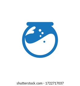 Aquarium logo icon vector illustration.