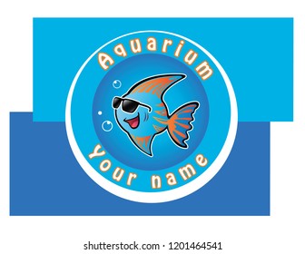 Aquarium logo proposal in blue