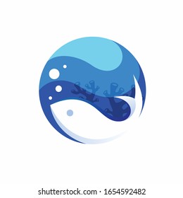 Aquarium logo with a simple concept