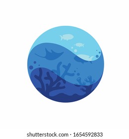 Aquarium logo with a simple concept