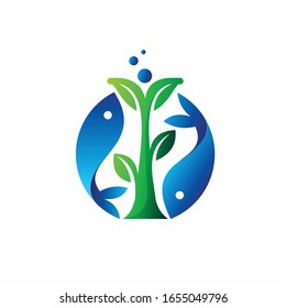 Logotipo acuario con un concepto sencillo