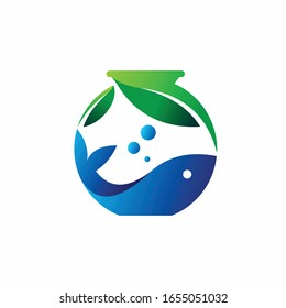 Aquarium logo with a simple concept