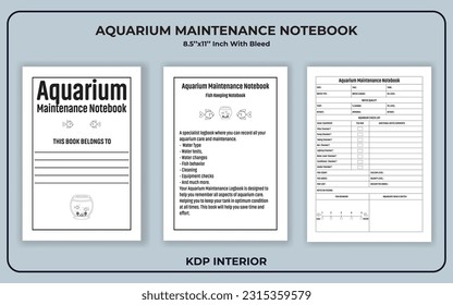 Aquarium Maintenance Notebook KDP Interior