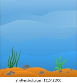 aquarium with pebbles and algae