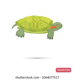 Aquarium pond slider color flat icon