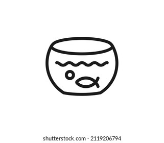 Aquarium premium line icon. Simple high quality pictogram. Modern outline style icons. Stroke vector illustration on a white background. 
