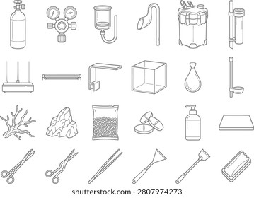 Aquarium tools are essential equipment for fish tank maintenance and aquascaping ensuring a healthy aquatic environment