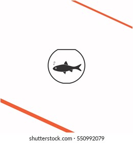 Aquarium vector grey icon on white background. Aquarium symbol stock   illustration. Business picture.