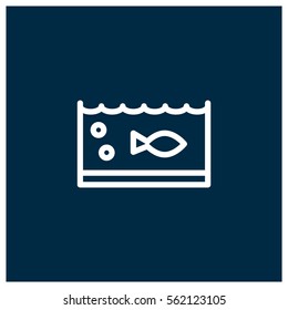 Aquarium vector icon, fish symbol. Modern, simple flat vector illustration for web site or mobile app