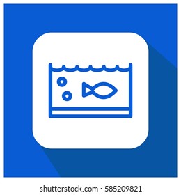 Aquarium vector icon, fish symbol. Modern, simple flat vector illustration for web site or mobile app