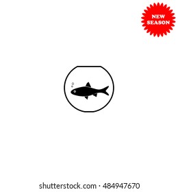 Aquarium vector icon isolated on white background.