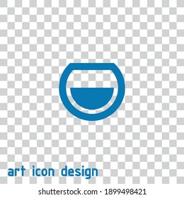 aquarium vector icon on an abstract background