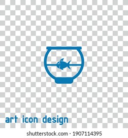 aquarium vector icon on an abstract background
