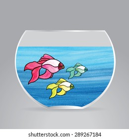 aquarium vector illustration