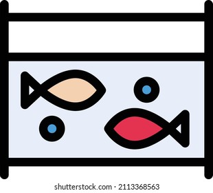 Aquarium Vector illustration on a transparent background.Premium quality symmbols.Stroke vector icon for concept and graphic design.