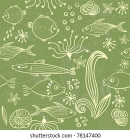 aquarium. Vector seamless illustration