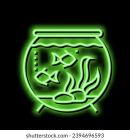 aquarium water neon light sign vector. aquarium water illustration